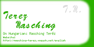 terez masching business card